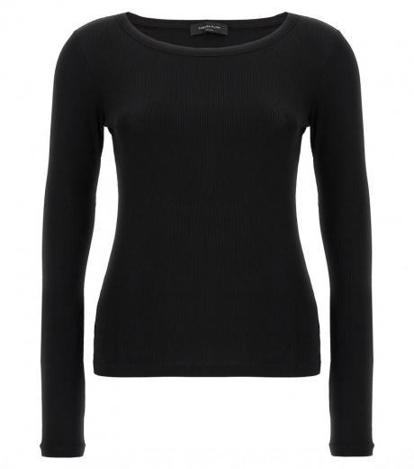 black ribbed sweater