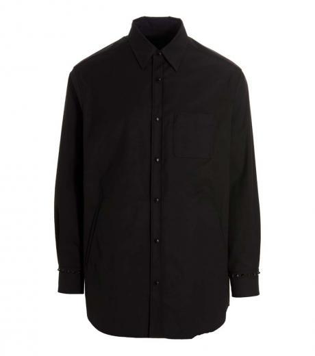 black rockstud-embellished shirt