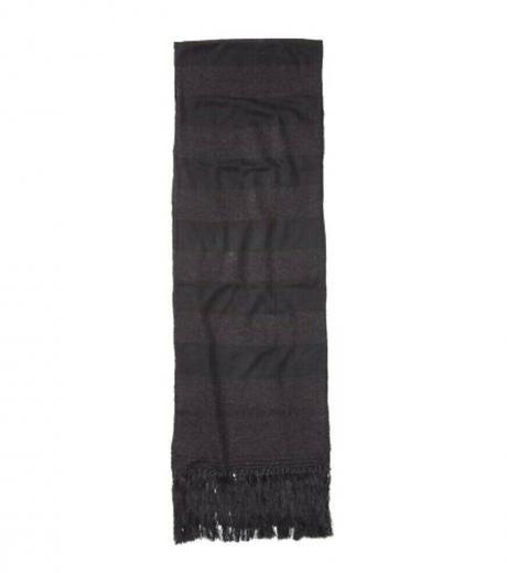 black rugby long scarf