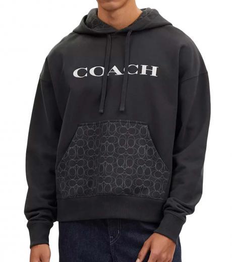black signature logo hoodie