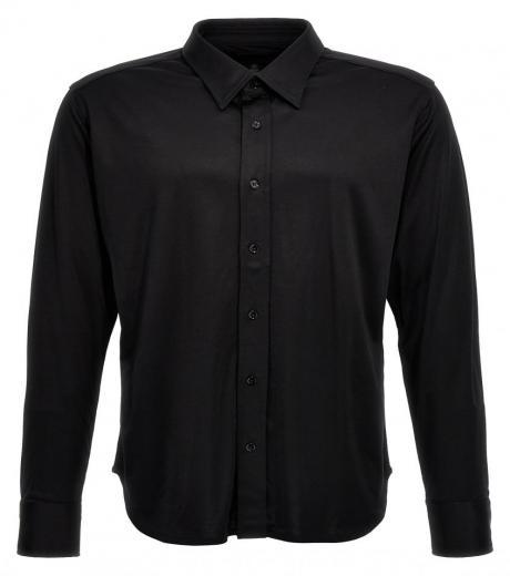 black silk shirt