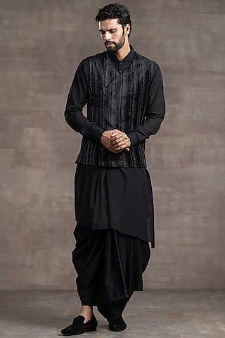 black silk velvet waist coat