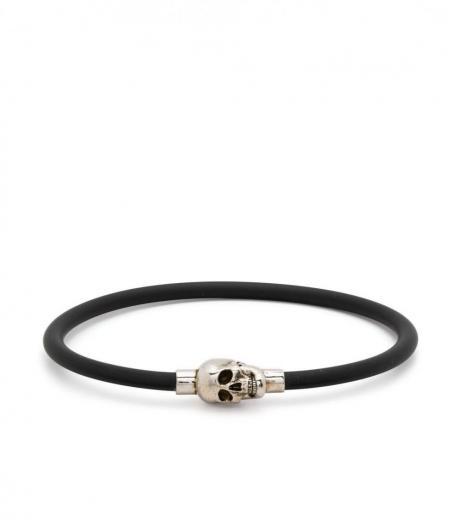 black skull-fastening detail bracelet