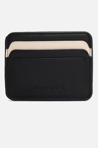black solid casual leather women wallets