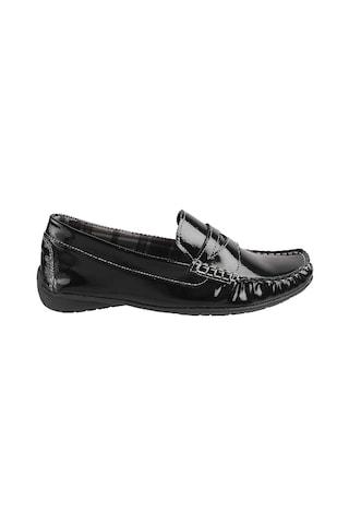 black solid casual women loafers