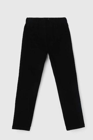 black solid cotton girls slim fit jeans
