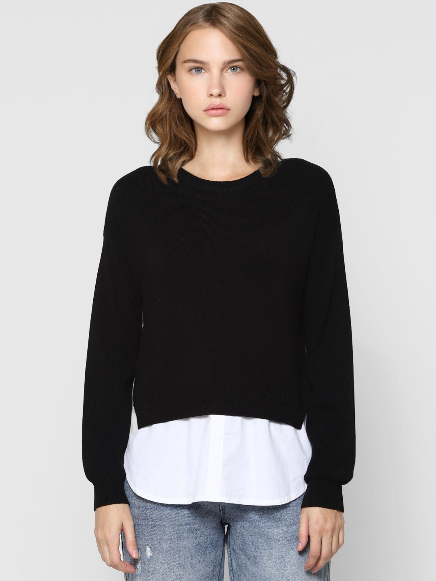black solid knits