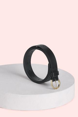 black solid pu belt