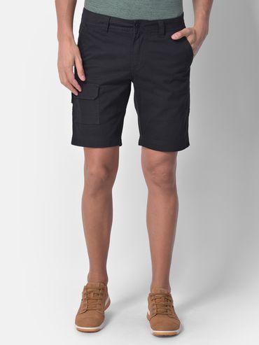 black solid shorts