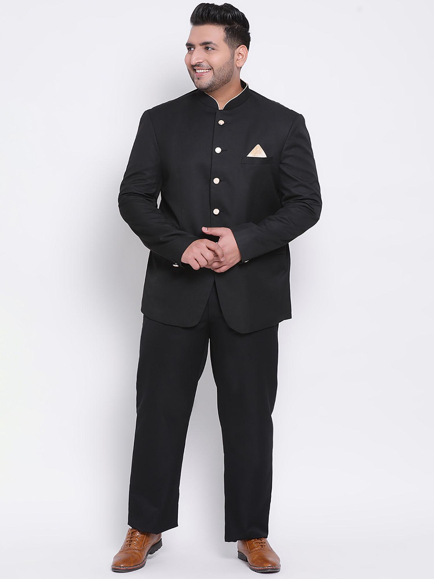 black solid suit (set of 2)