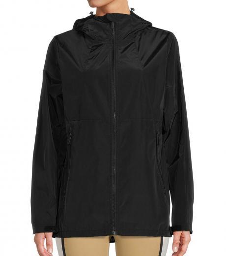 black solid windbreaker jacket