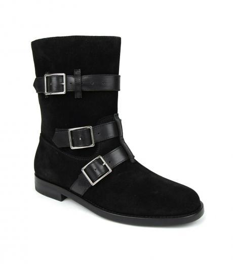 black strap buckles boots