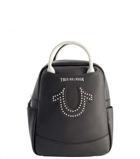 black studded horseshoe small backpack