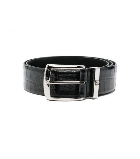 black textured belt