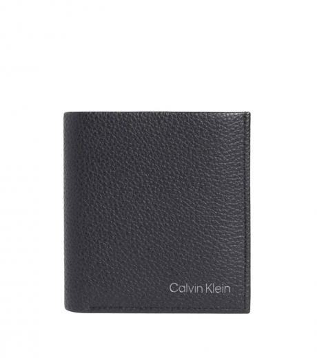 black textured logo wallet