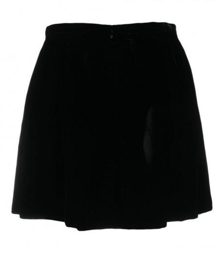 black velvet mini skirt