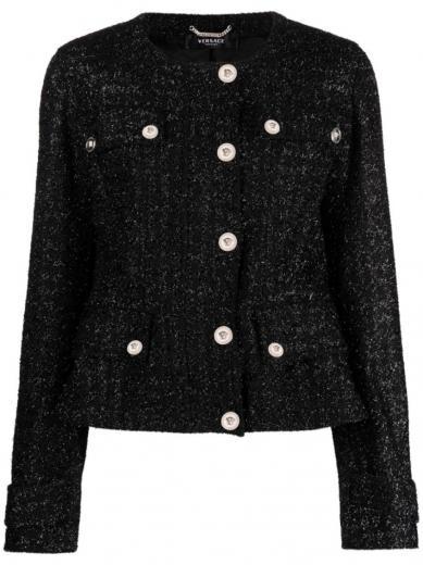 black vichy tweed jacket