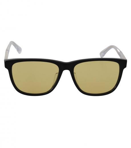 black yellow square sunglasses