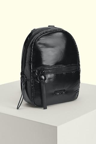 black zipper detail casual nylon women backpack