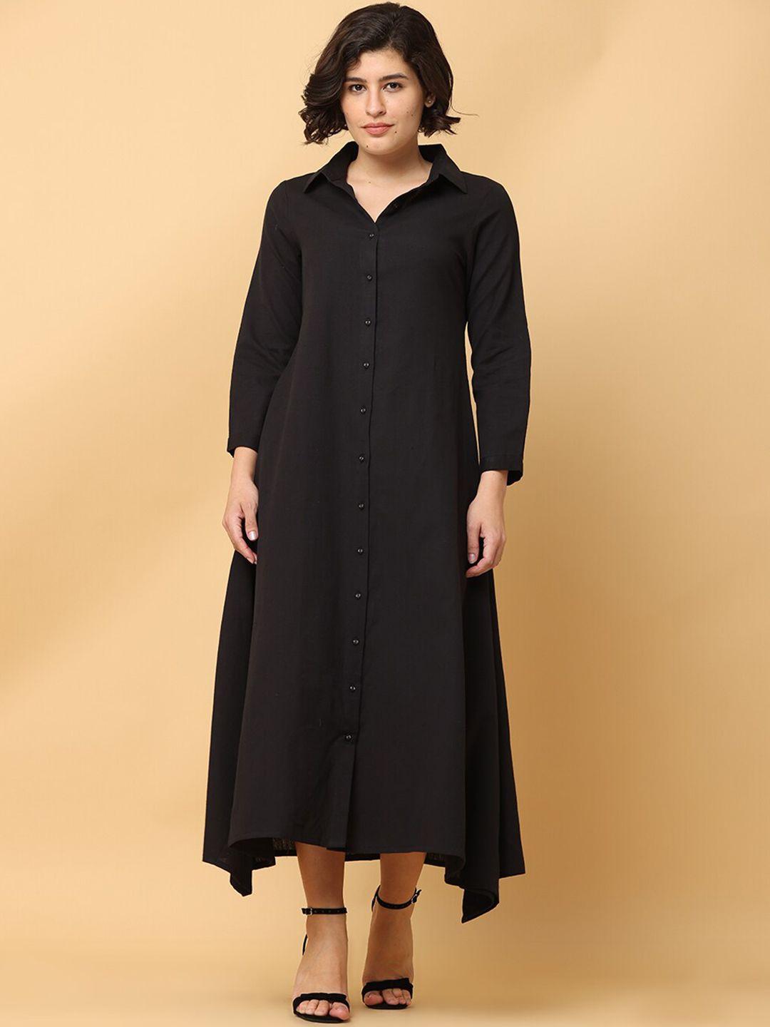 black & blah blah relaxed fit a line ethnic dresses