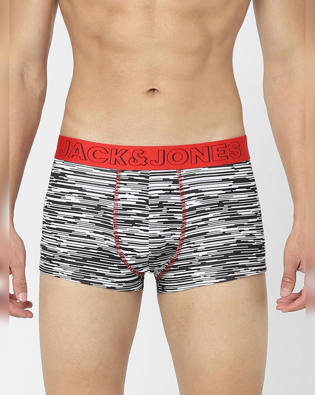 black & white abstract striped trunks