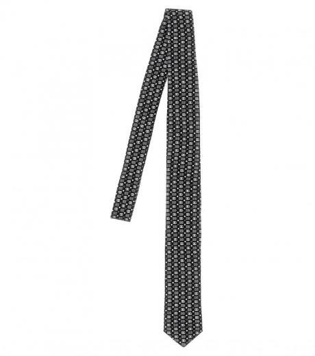 black & white signature tie