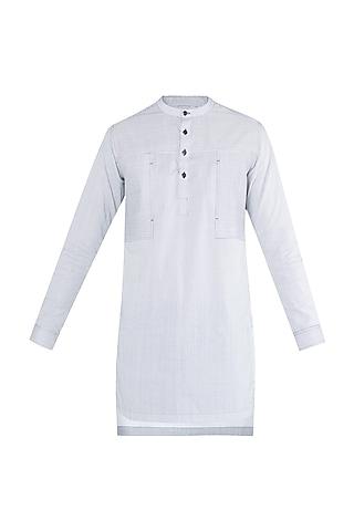 black & white striped shirt kurta