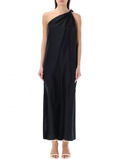 black adela one shoulder dress