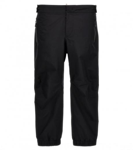 black adjustable waist pants