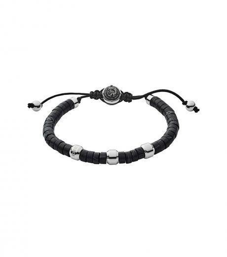 black agate bead bracelet