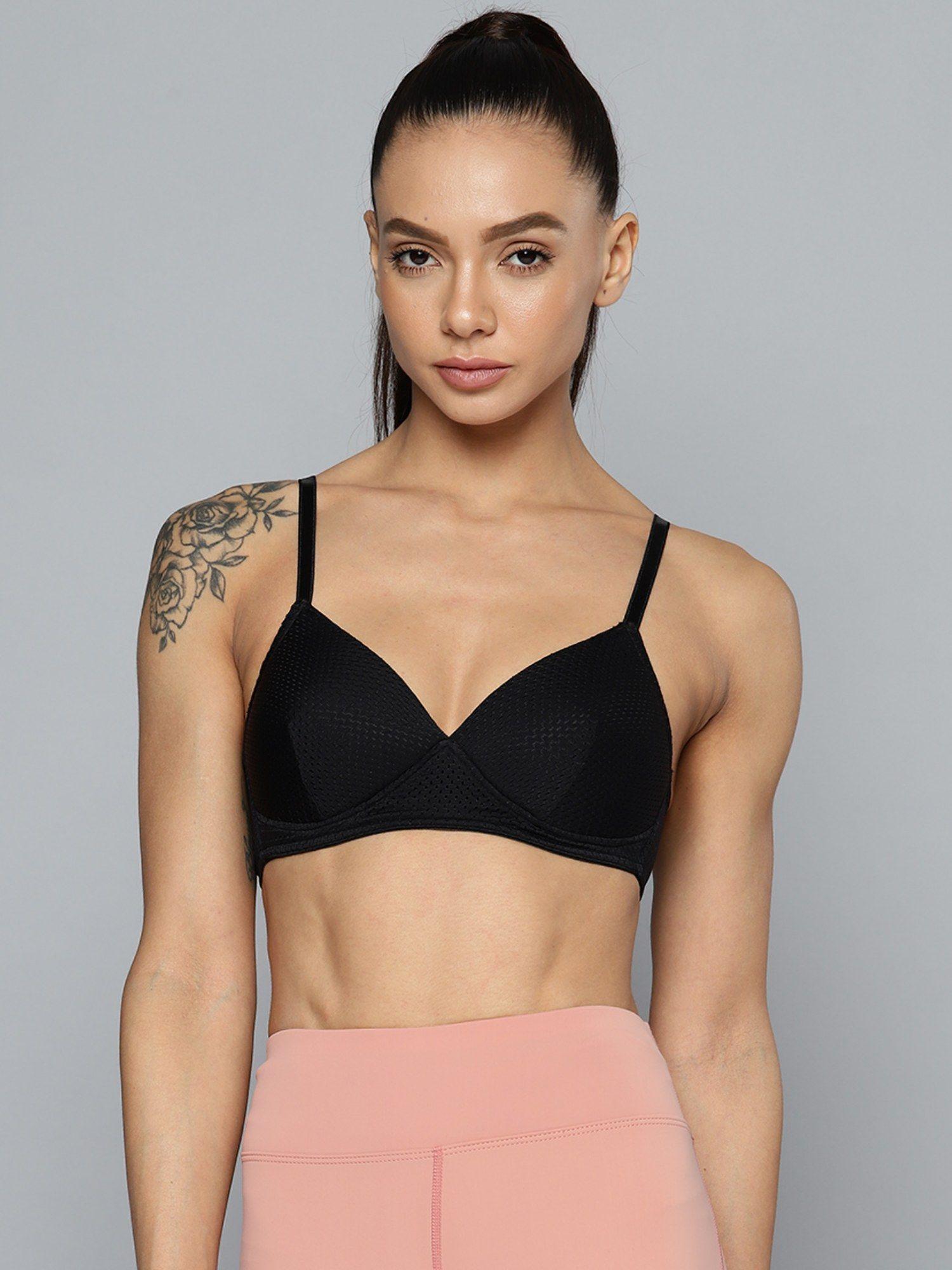 black all workout comfort sports bra