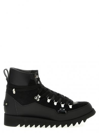black alpine ankle boots