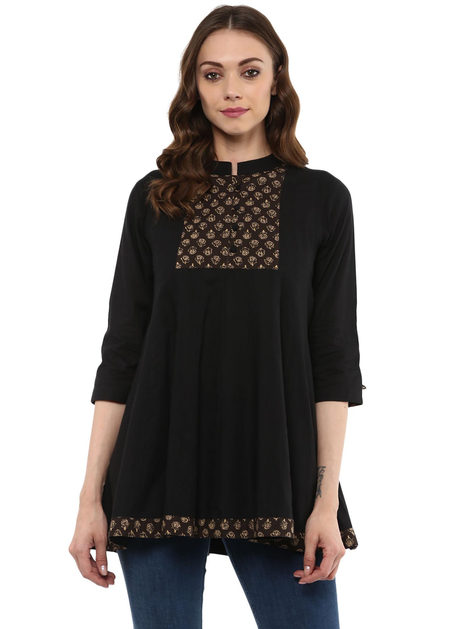 black anarkali tunic