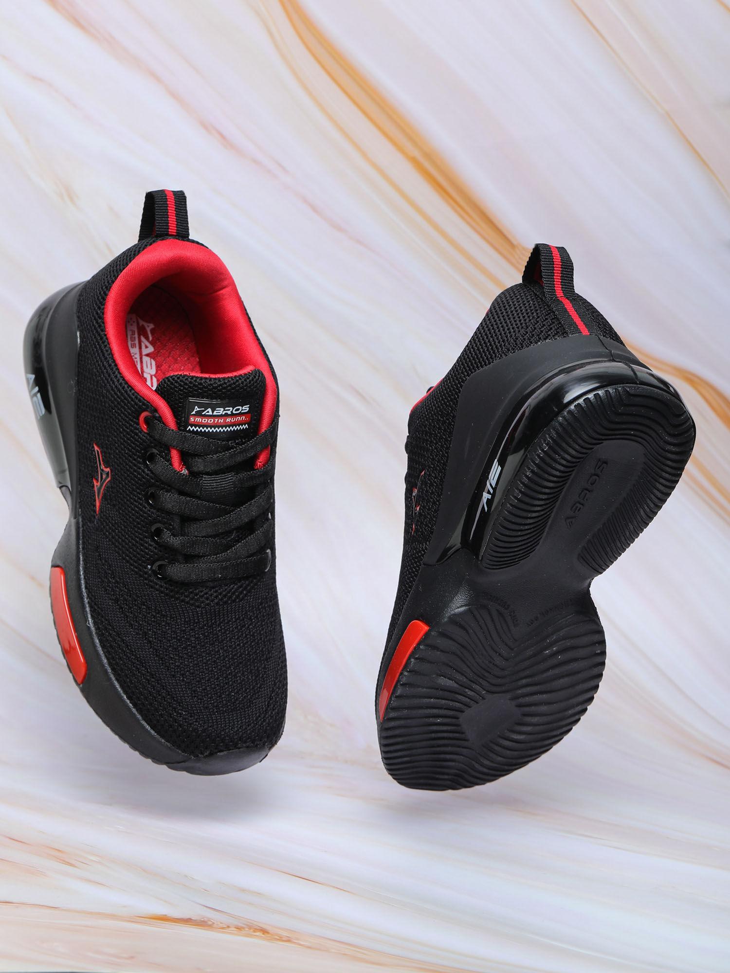 black and red kids shoe