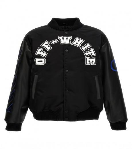 black baseball bomber jacket