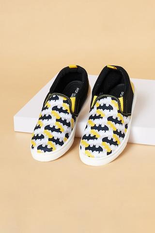 black batman printed upper casual boys character shoes