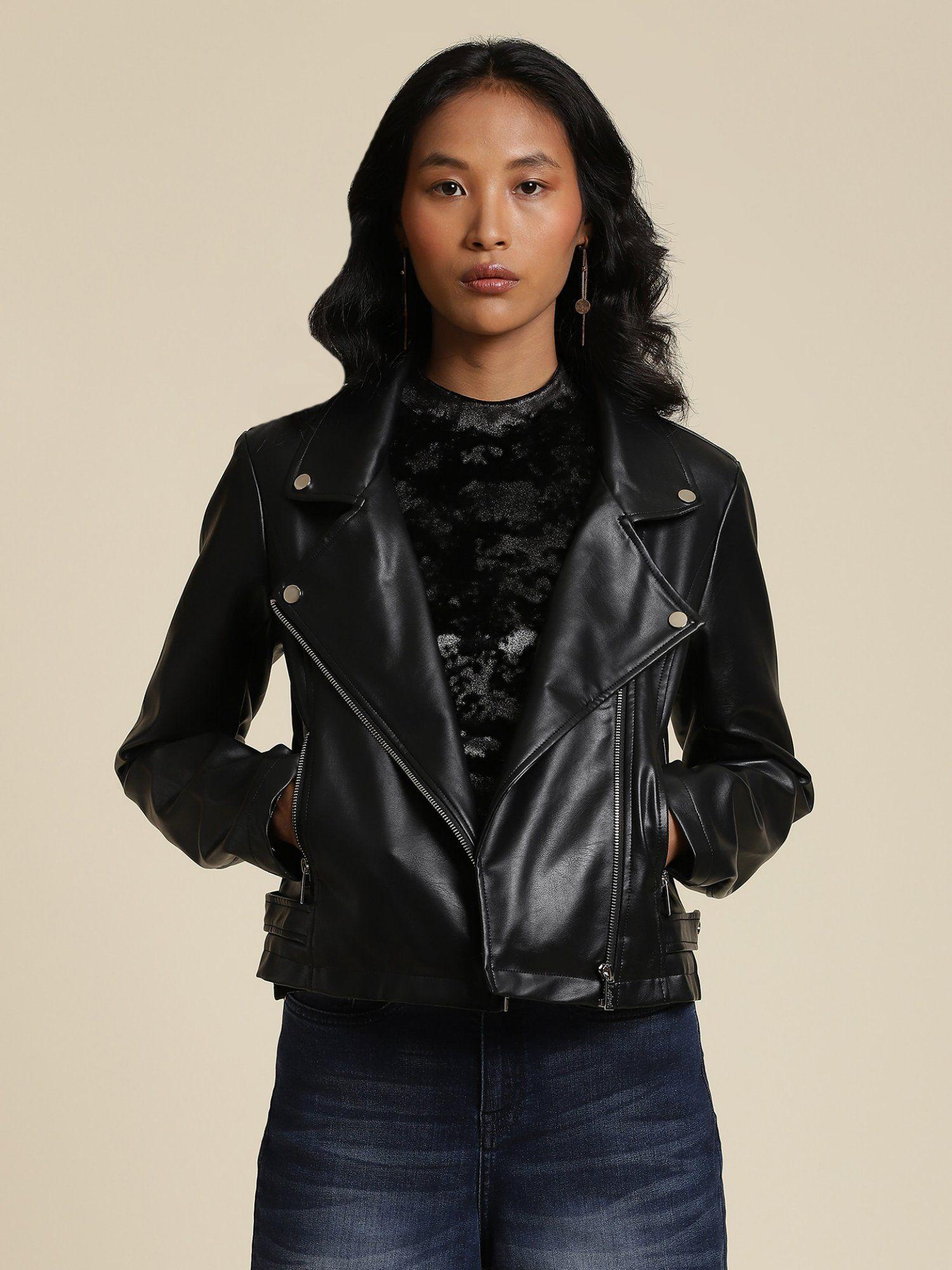 black biker jacket