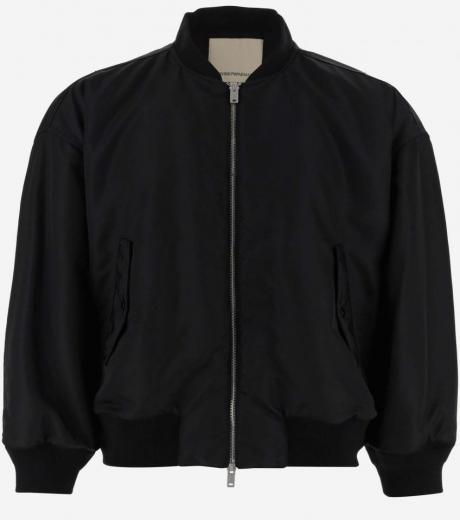 black black bomber jacket