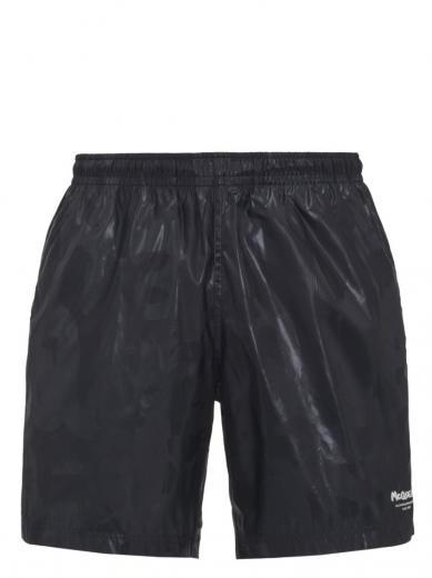 black black graffiti swim shorts