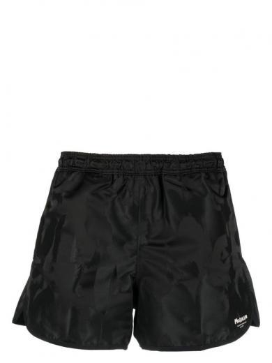 black black logo swim shorts