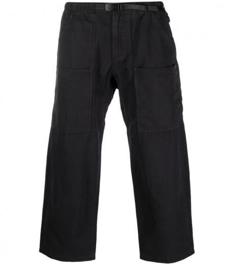 black black loose-cut trousers