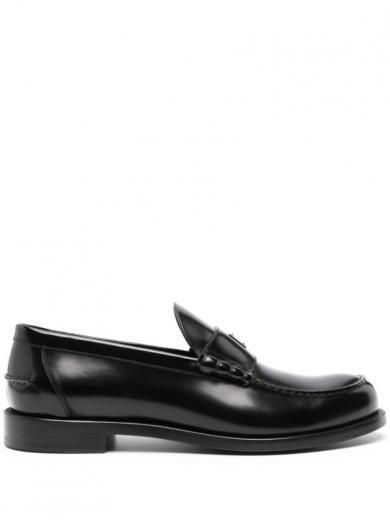 black black mr.g leather loafers