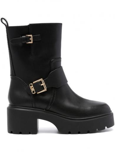 black black perry leather ankle boots