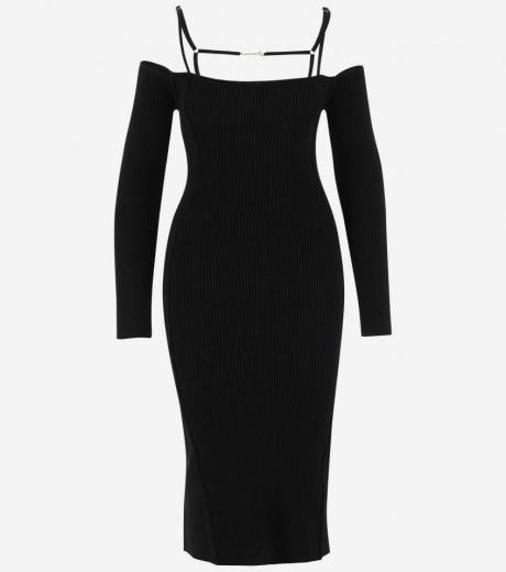black black slim fit dress