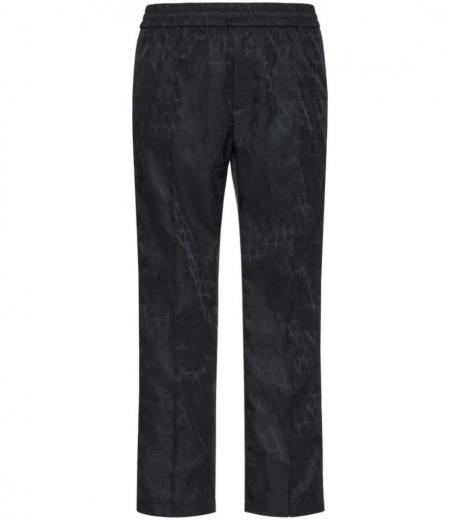 black black toile iconographe nylon trousers