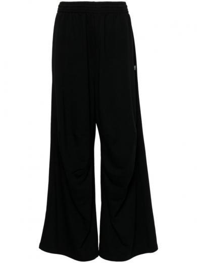 black black wide leg trousers