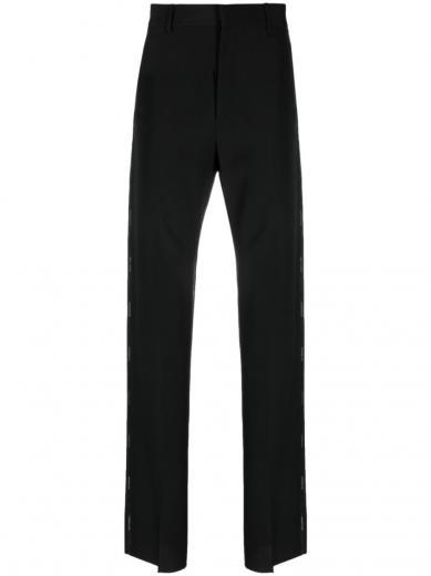 black black wool trousers