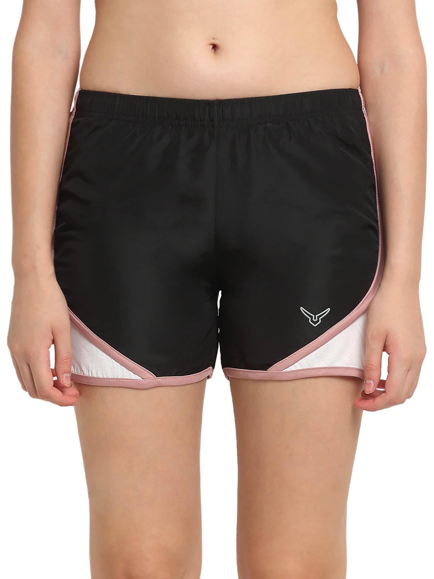 black blush women running shorts