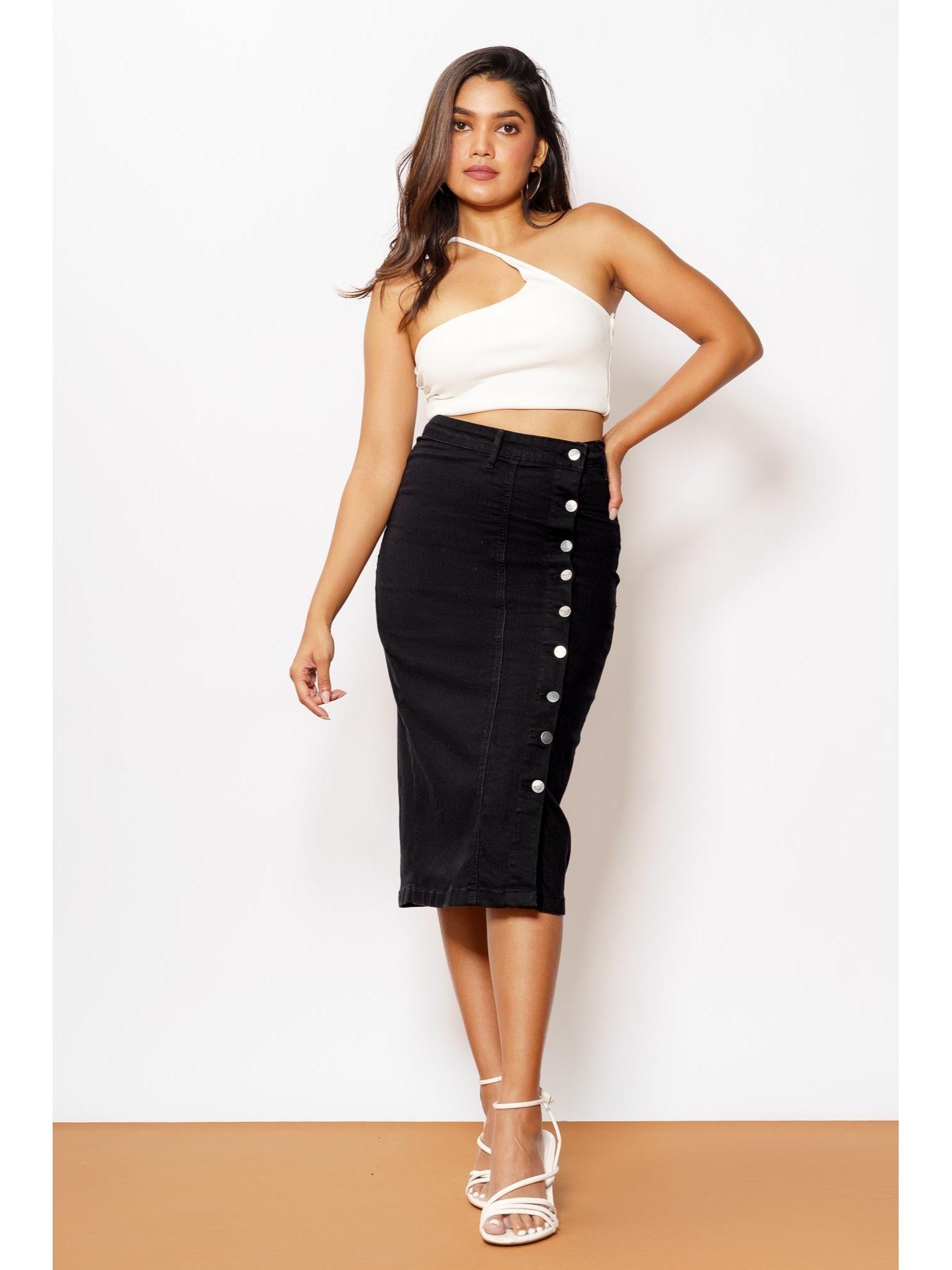 black bodycon skirt