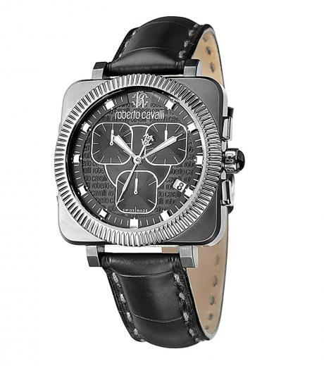 black bohemienne chrono dial watch